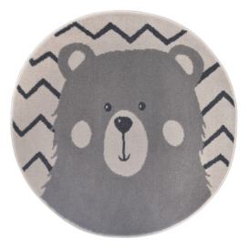 Šedý dětský koberec ø 140 cm Bear – Hanse Home