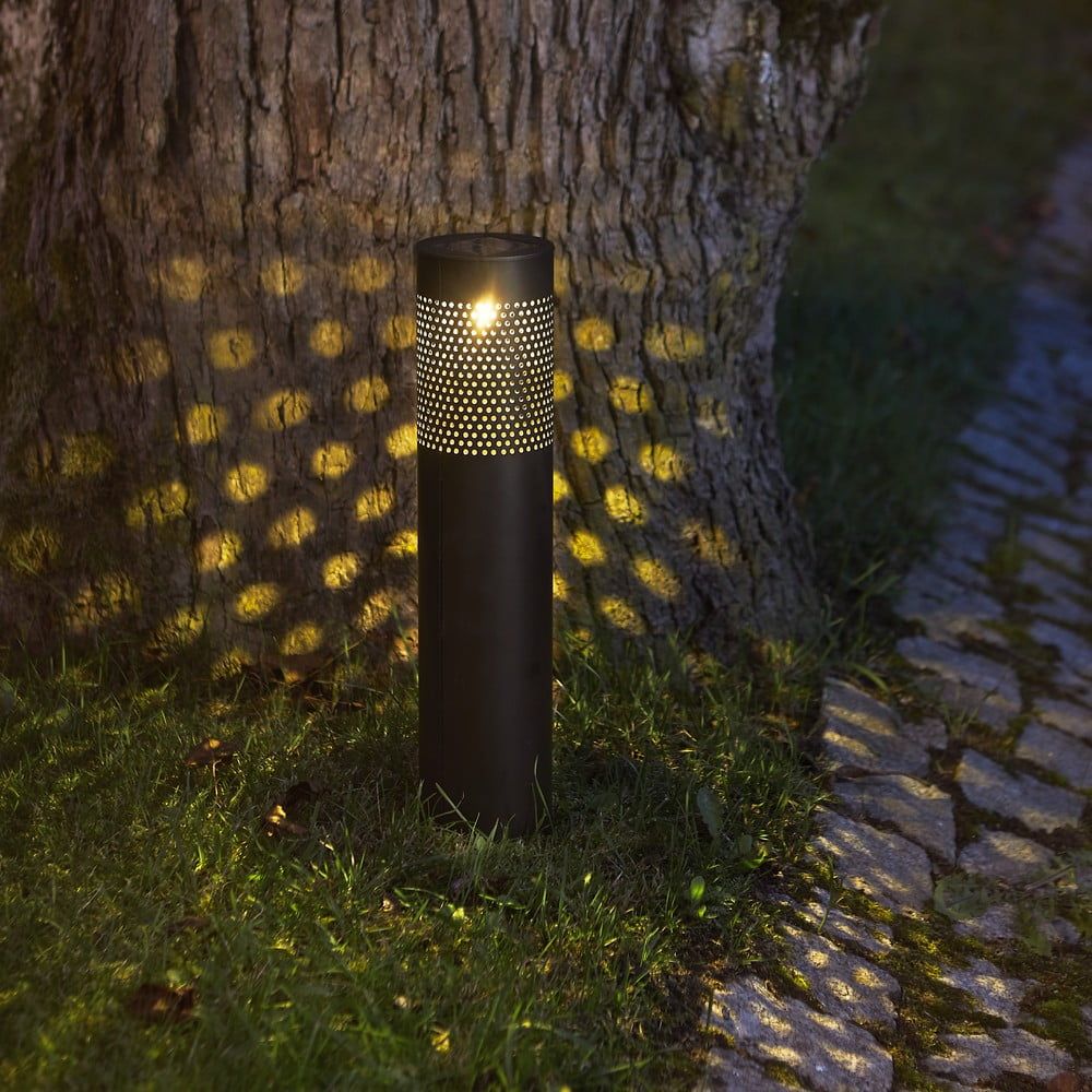 Černé solární LED osvětlení z nerezové oceli Star Trading Blace, výška 39 cm - Bonami.cz