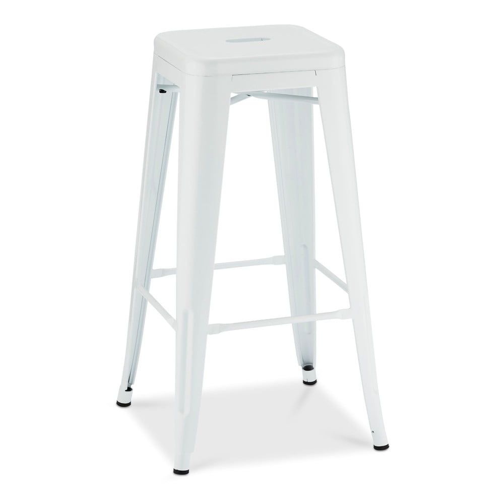 Bílé kovové barové židle v sadě 2 ks 76 cm Korona – Furnhouse - Bonami.cz