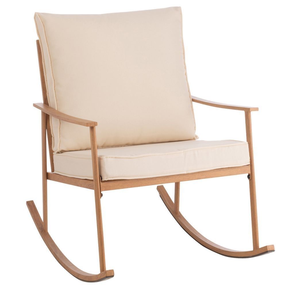 Přírodně-béžové kovové houpací křeslo Chair Pallo Swing - 64*93*80 cm J-Line by Jolipa - LaHome - vintage dekorace