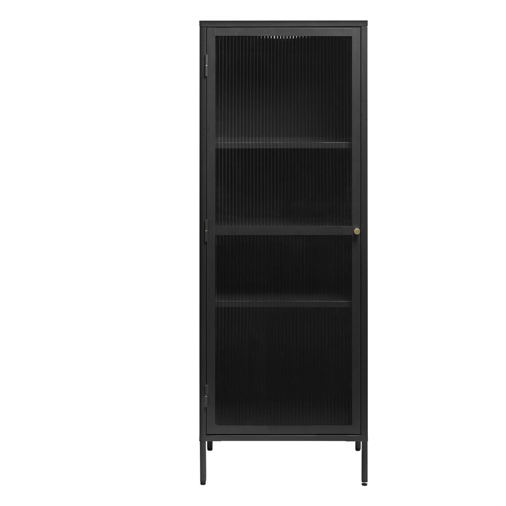 Černá kovová vitrína 58x160 cm Bronco – Unique Furniture - Bonami.cz