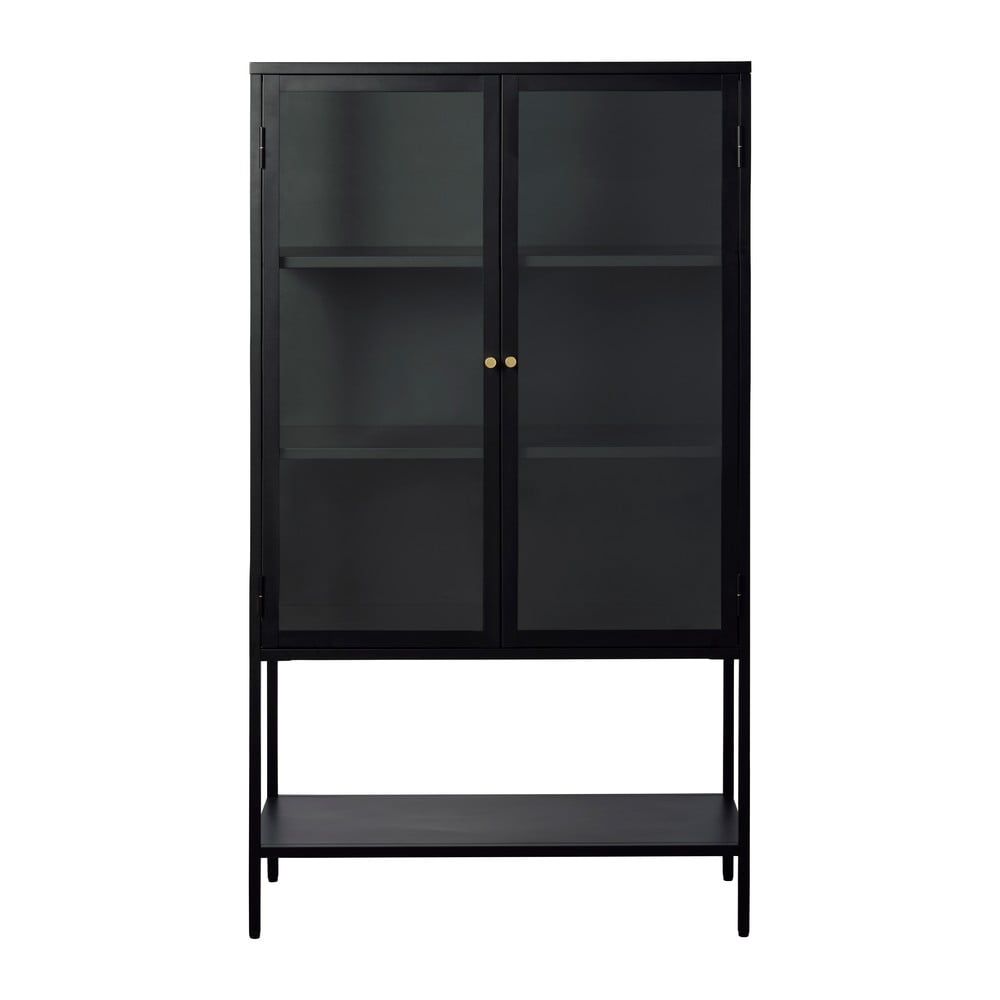 Černá kovová vitrína 88x132 cm Carmel – Unique Furniture - Bonami.cz