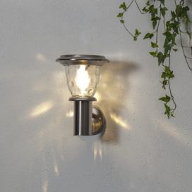 Nástěnné venkovní solární LED svítidlo Star Trading Pireus, výška 27 cm