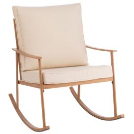Přírodně-béžové kovové houpací křeslo Chair Pallo Swing - 64*93*80 cm J-Line by Jolipa