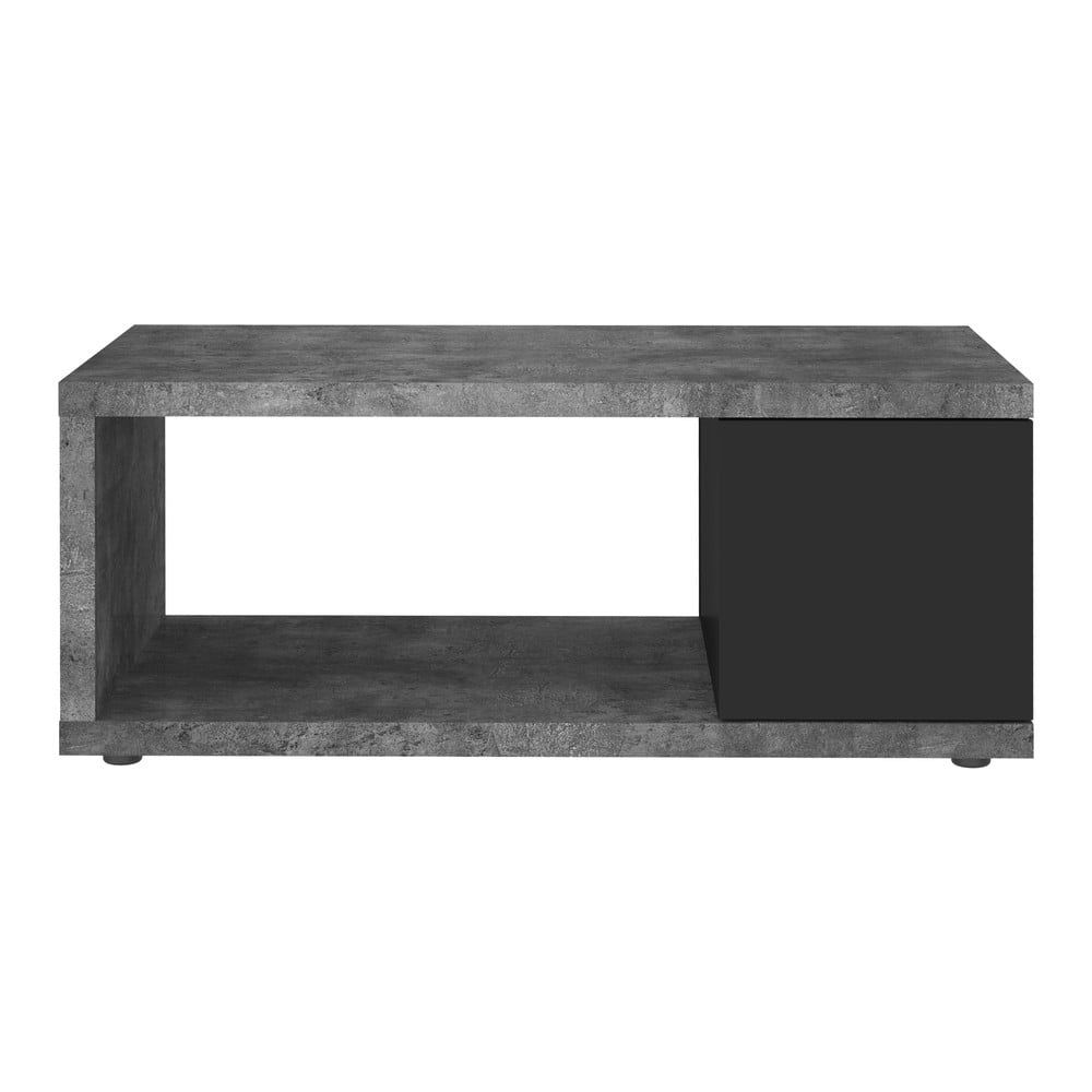 Konferenční stolek v dekoru betonu v tmavě šedo-černé barvě 55x105 cm Berlin – TemaHome - Bonami.cz