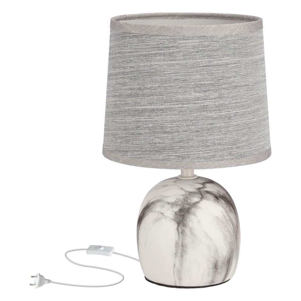 Světle šedá stolní lampa s textilním stínidlem (výška 25 cm) Adelina – Candellux Lighting - Bonami.cz