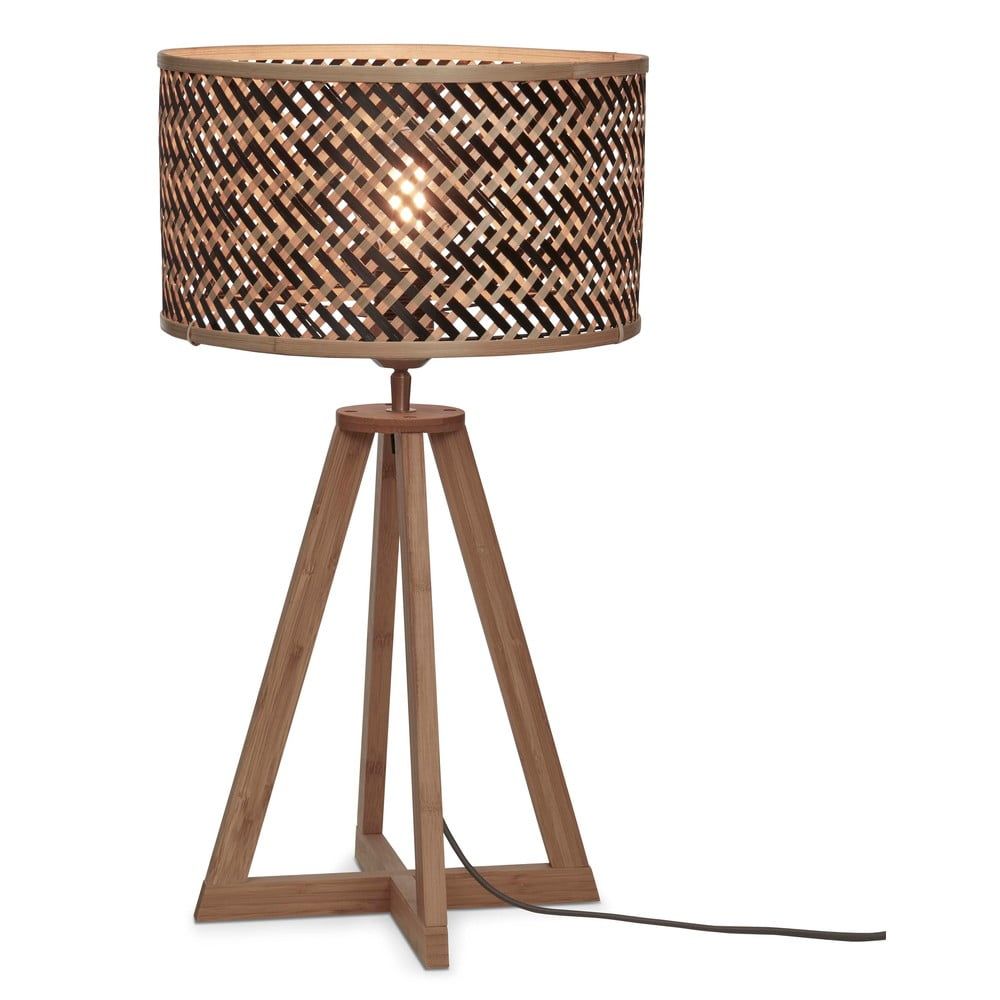 Stolní lampa s bambusovým stínidlem v černo-přírodní barvě (výška 53 cm) Java – Good&Mojo - Bonami.cz