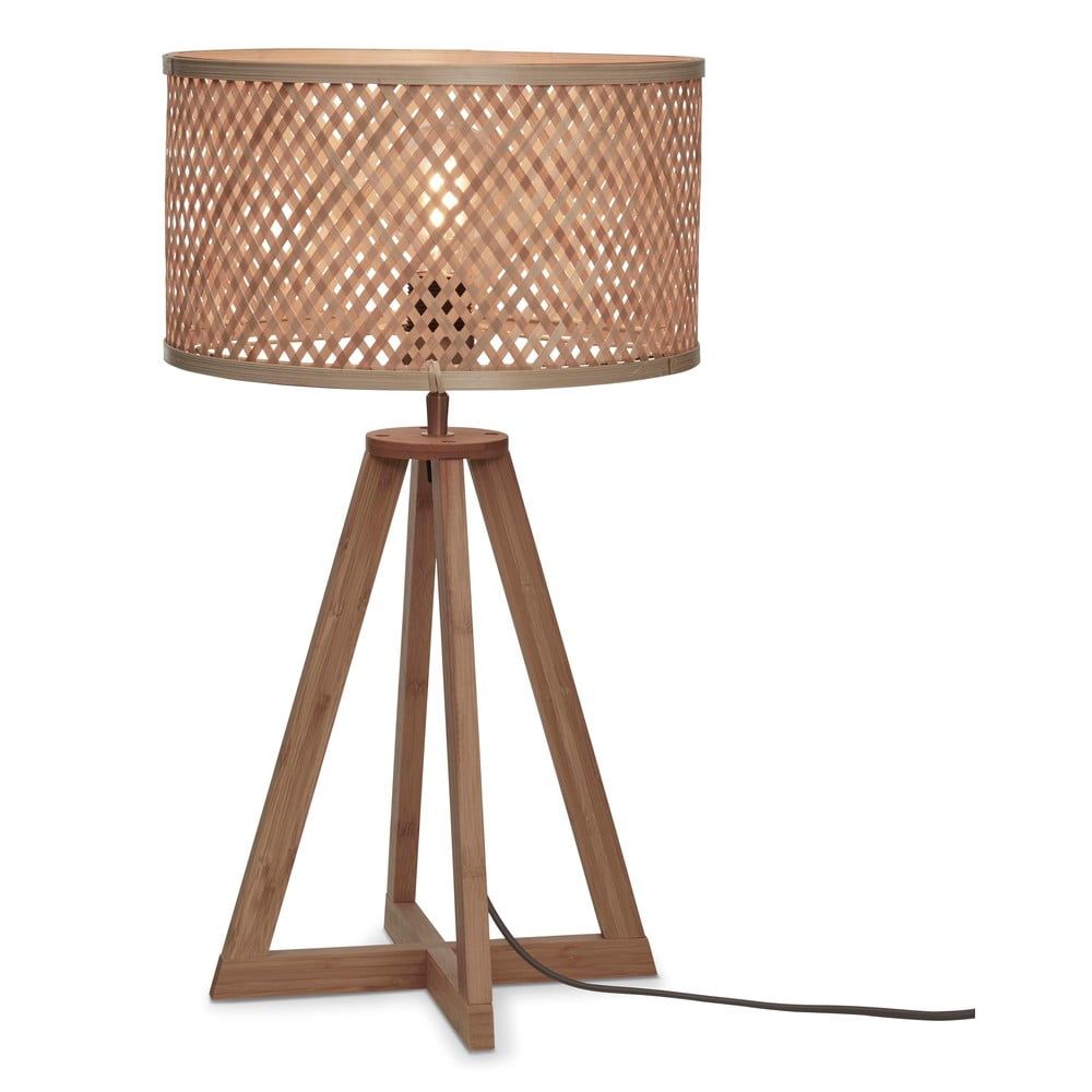 Stolní lampa s bambusovým stínidlem v přírodní barvě (výška 53 cm) Java – Good&Mojo - Bonami.cz
