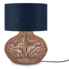Stolní lampa s textilním stínidlem v černo-přírodní barvě (výška 48 cm) Kalahari – Good&Mojo