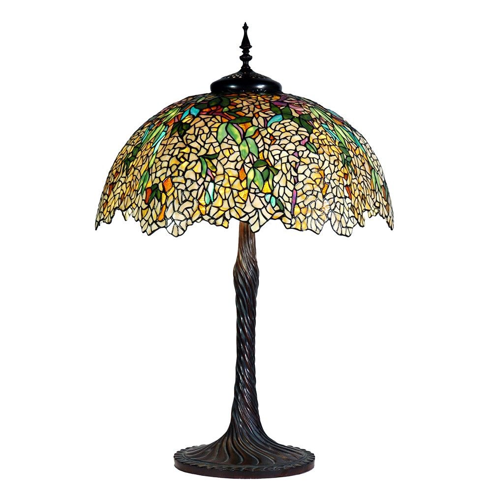 Barevná stolní lampa Tiffany Betania - Ø 56x83 cm E27/Max 3x60W Clayre & Eef - LaHome - vintage dekorace
