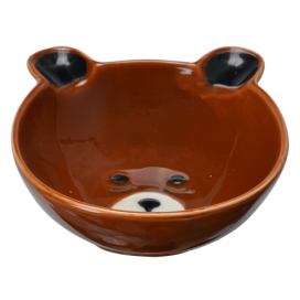 Hnědá miska na polévku medvídek Bear Brown - 14*13*5 cm Clayre & Eef