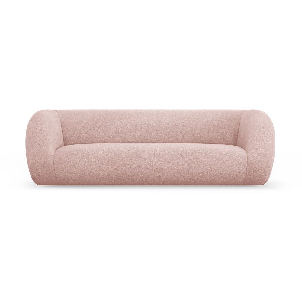 Světle růžová pohovka z textilie bouclé 230 cm Essen – Cosmopolitan Design - Bonami.cz