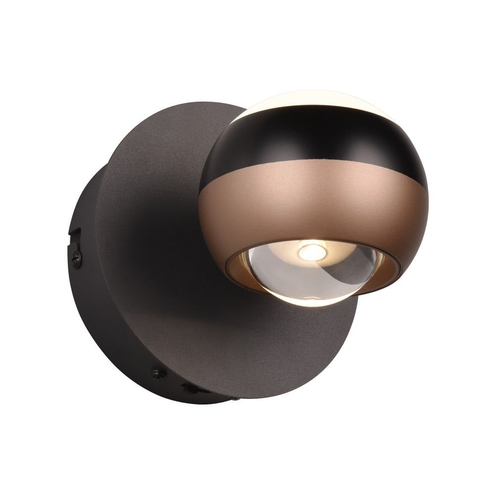 LED nástěnné svítidlo ø 10 cm v černo-měděné barvě Orbit – Trio Select - Bonami.cz