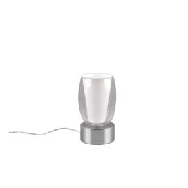 Stolní lampa se skleněným stínidlem v černo-stříbrné barvě (výška 24 cm) Barret – Trio Select