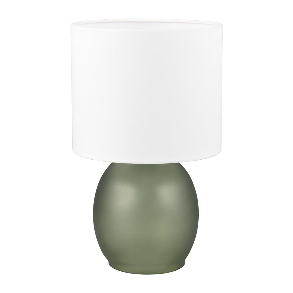 Bílo-zelená stolní lampa s textilním stínidlem (výška 29 cm) Vela – Trio - Bonami.cz