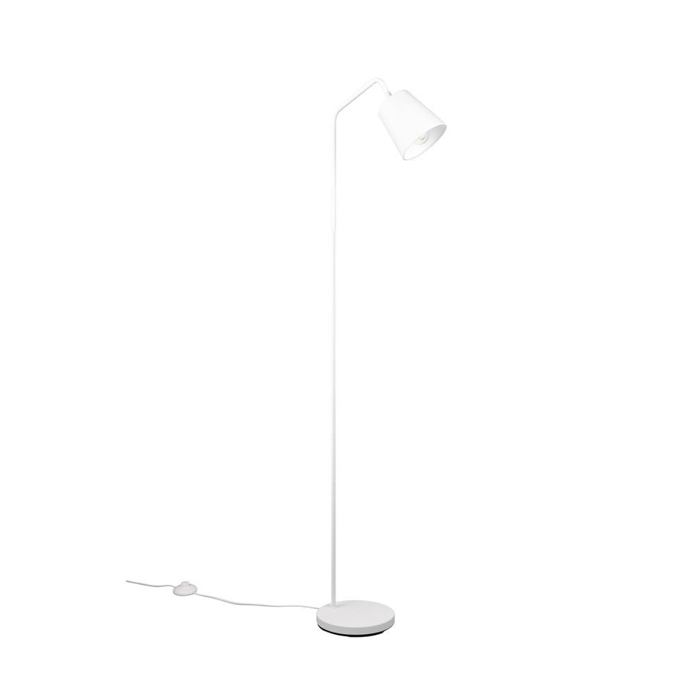Bílá stojací lampa s textilním stínidlem (výška 148 cm) Buddy – Trio - Bonami.cz