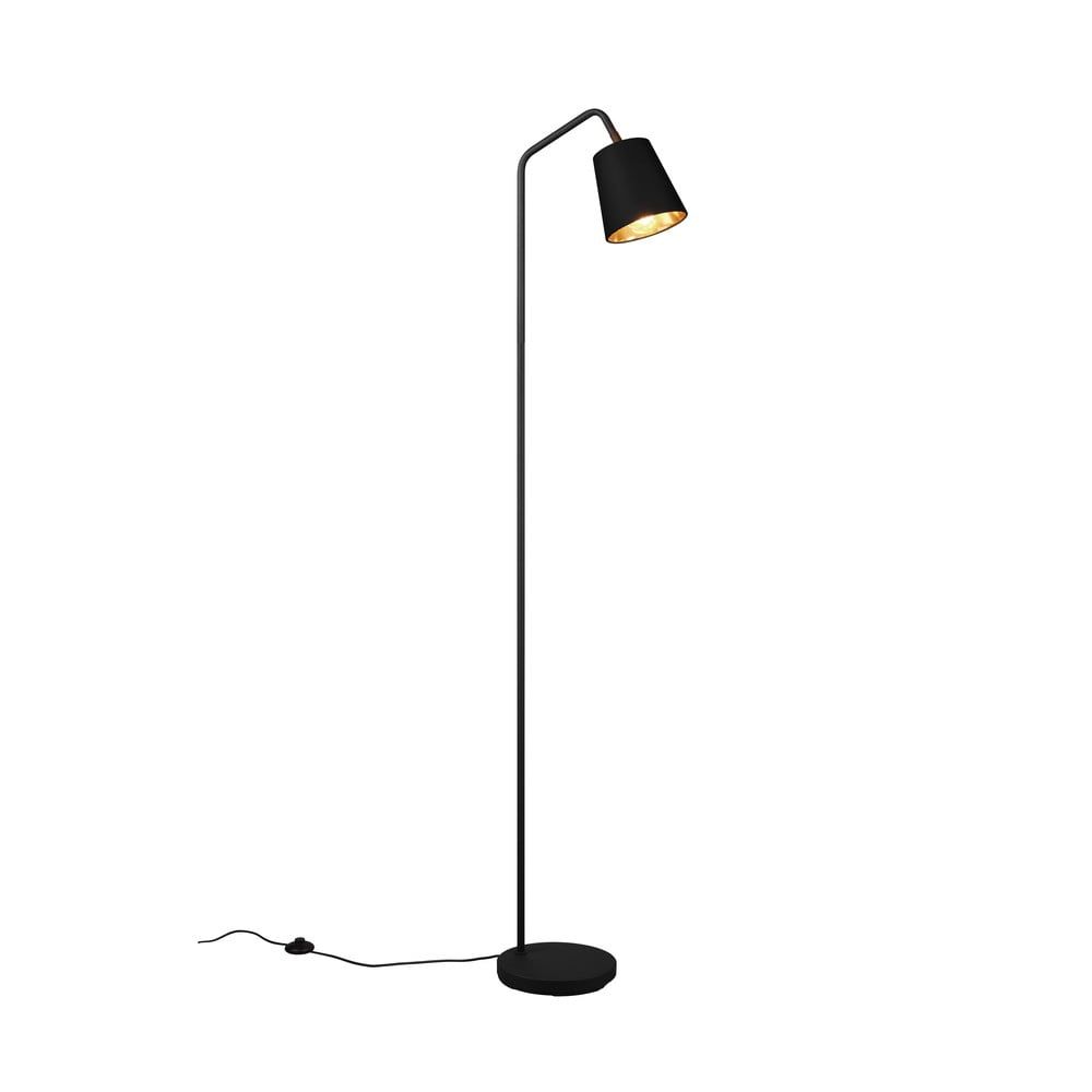 Černá stojací lampa s textilním stínidlem (výška 148 cm) Buddy – Trio - Bonami.cz