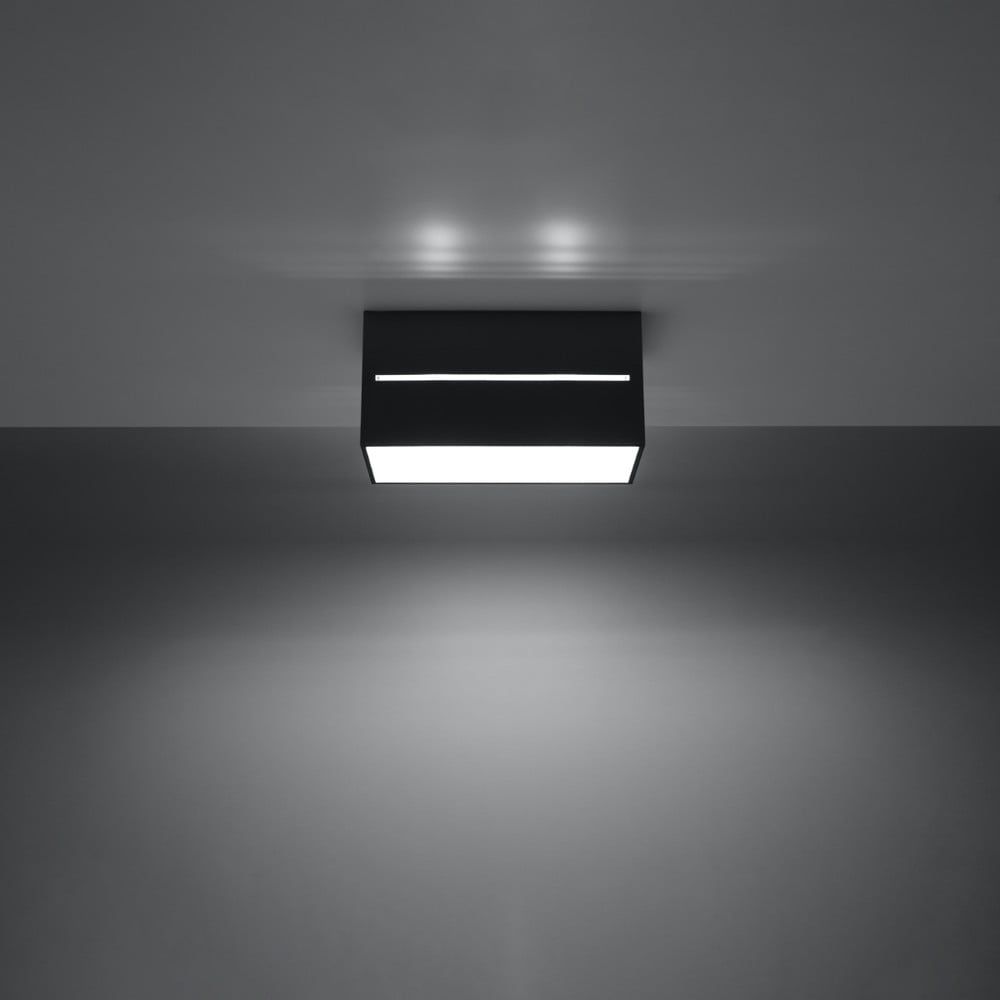 Černé stropní svítidlo s kovovým stínidlem 10x20 cm Lorum – Nice Lamps - Bonami.cz