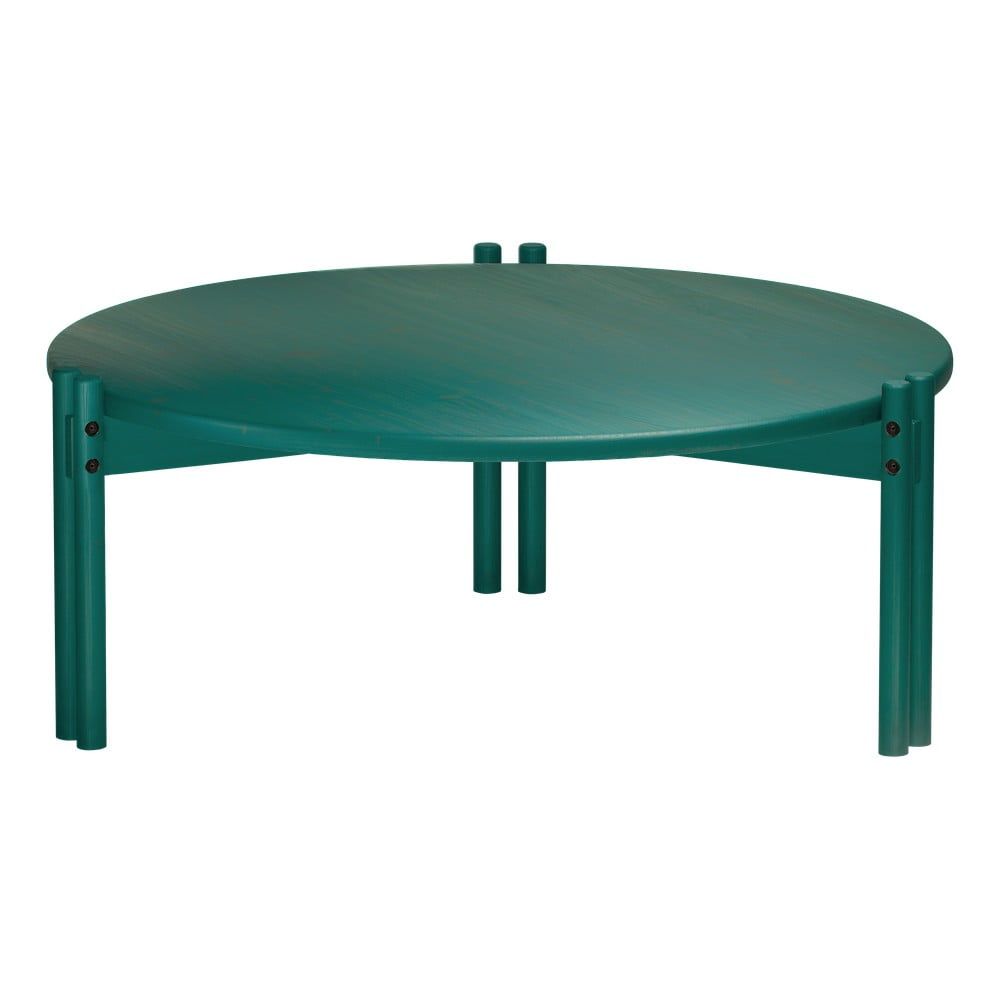 Modrý kulatý konferenční stolek z borovicového dřeva ø 80 cm Sticks – Karup Design - Bonami.cz