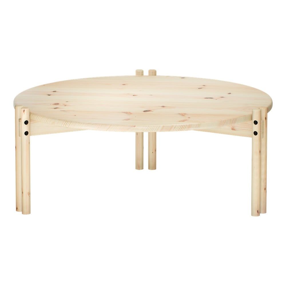 Kulatý konferenční stolek z borovicového dřeva v přírodní barvě ø 80 cm Sticks – Karup Design - Bonami.cz