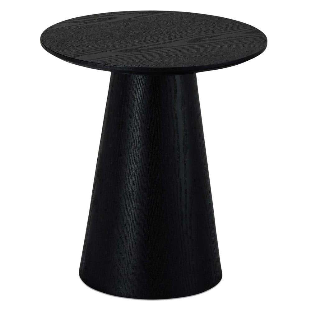 Černý konferenční stolek v dekoru dubu ø 45 cm Tango – Furnhouse - Bonami.cz