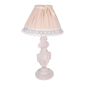 Světle růžová stolní lampa s textilním stínidlem (výška 56 cm) – Antic Line