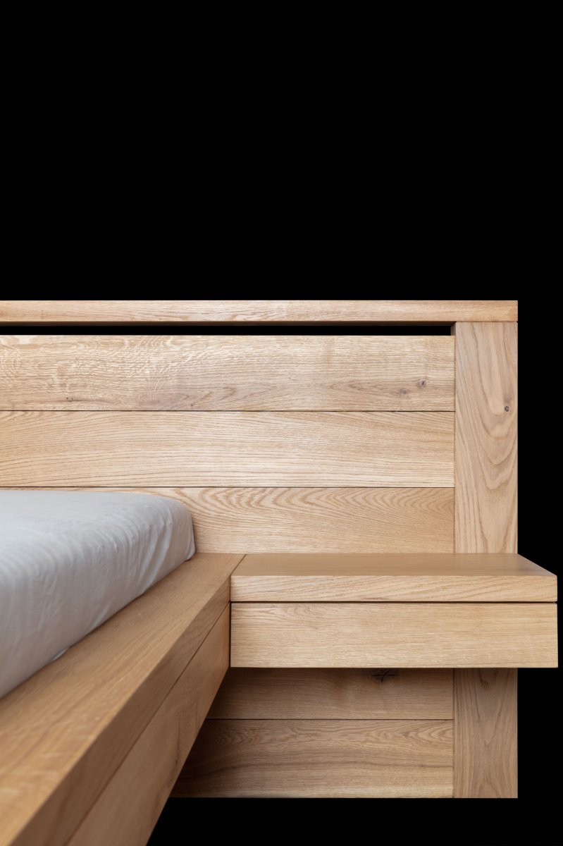 Dubova postel s nocnimi stolky z duboveho masivu - Stammkonzept