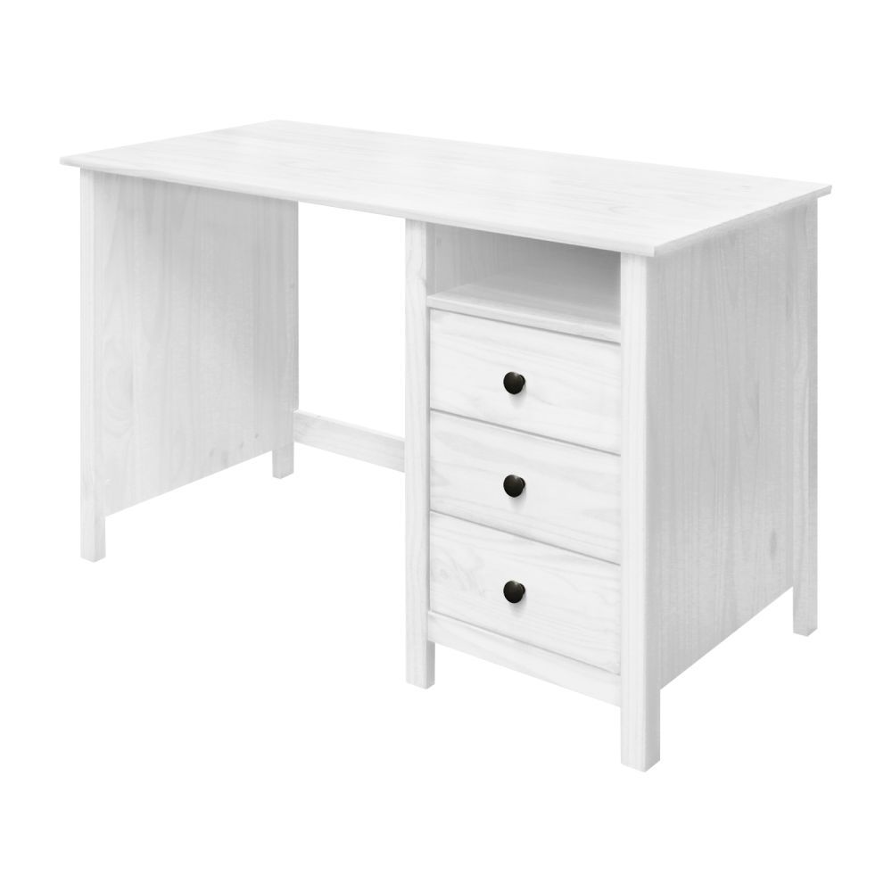 Psací stůl TORINO bílý, kovové úchytky - IDEA nábytek