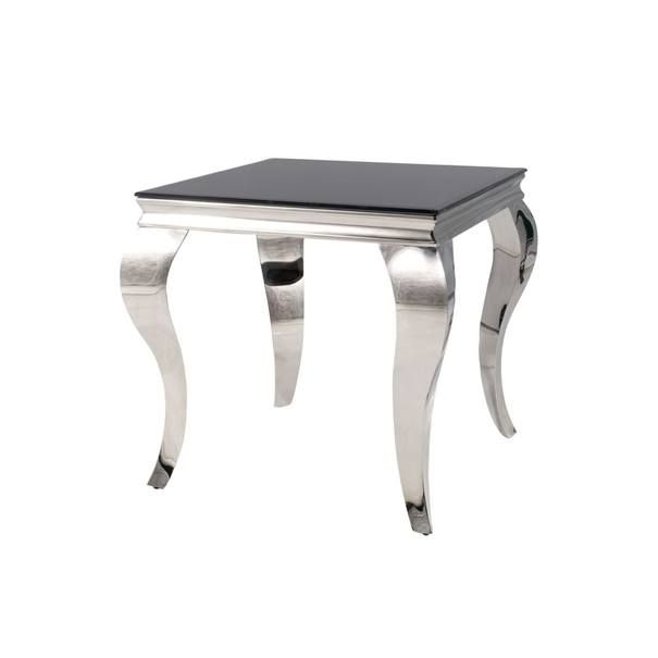 Přístavný stolek PRANCI černá/chrom - SCONTO Nábytek s.r.o.
