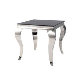 Přístavný stolek PRANCI černá/chrom