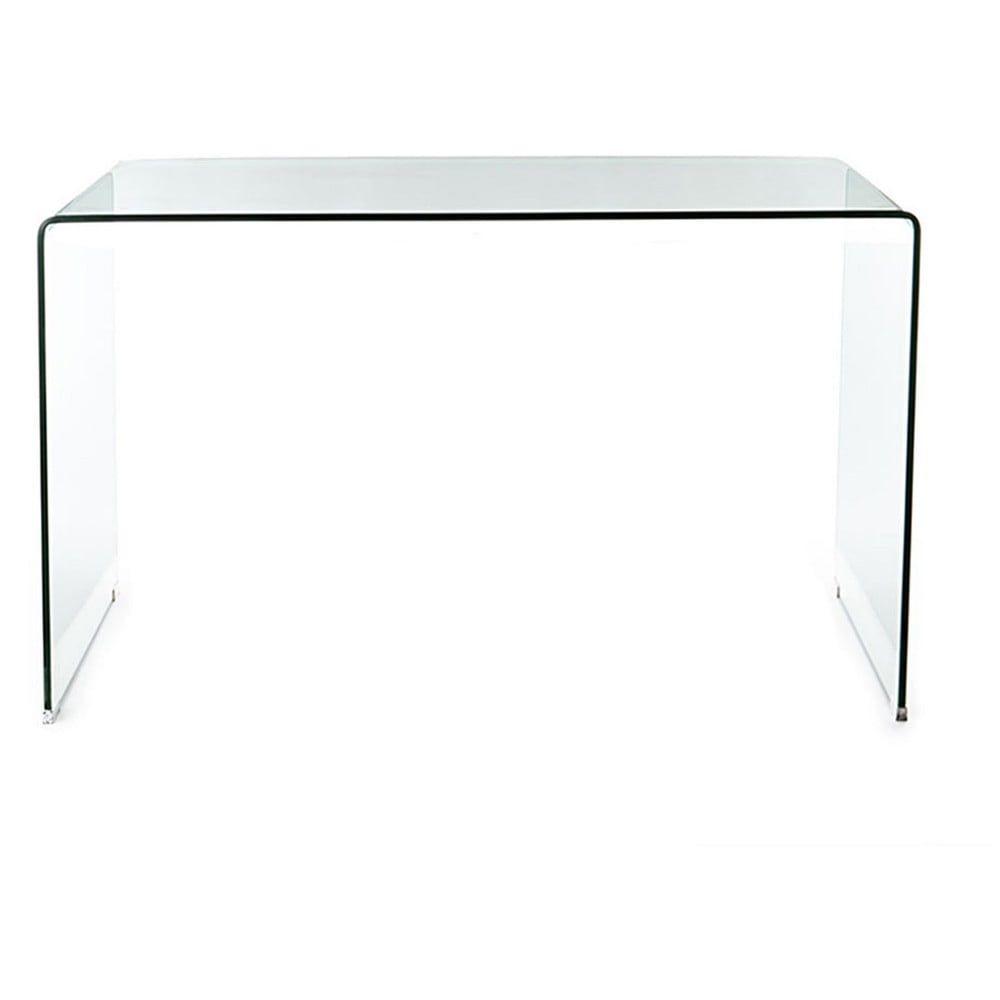 Skleněný pracovní stůl 70x126 cm Bend – Tomasucci - Bonami.cz