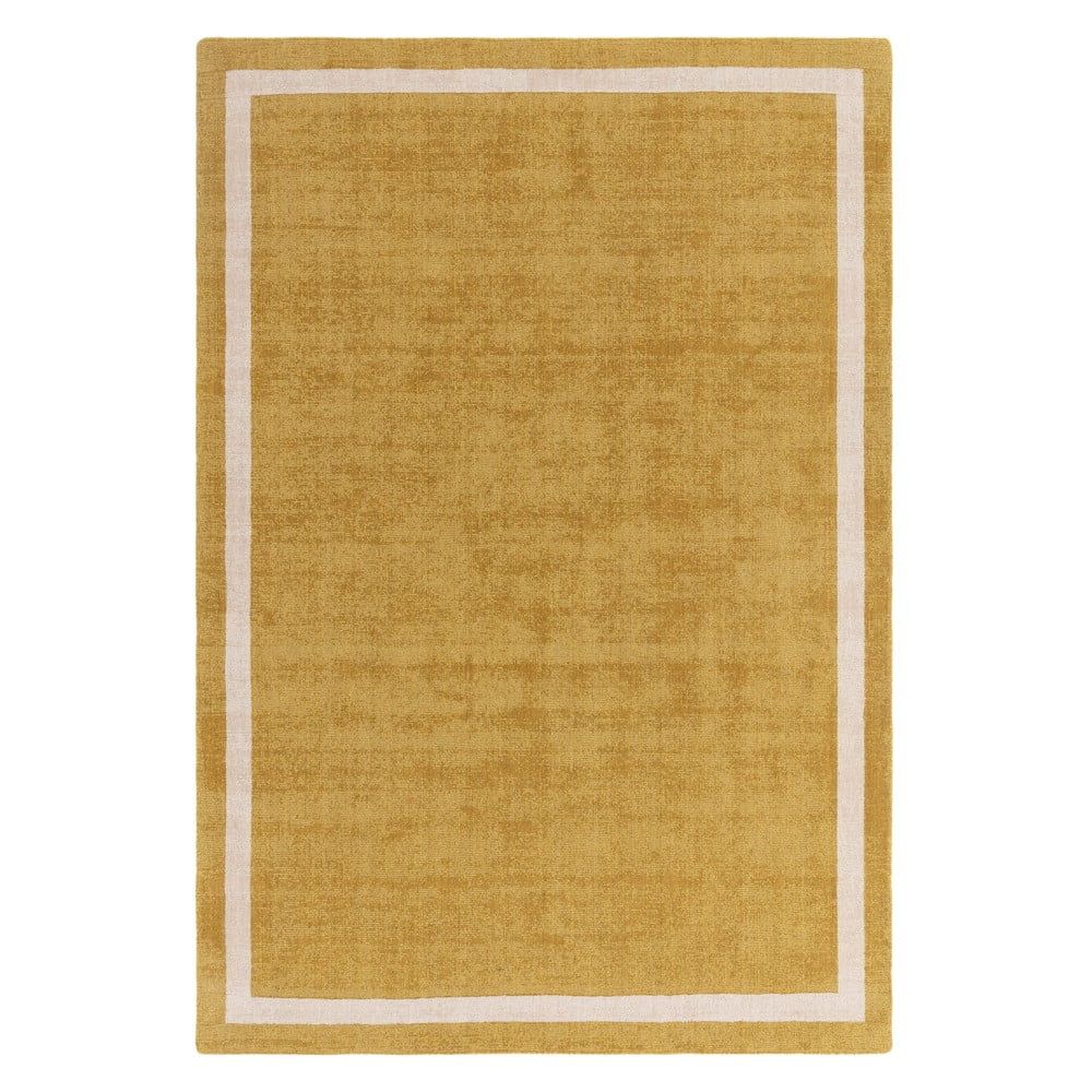 Okrově žlutý ručně tkaný vlněný koberec 120x170 cm Albi – Asiatic Carpets - Bonami.cz