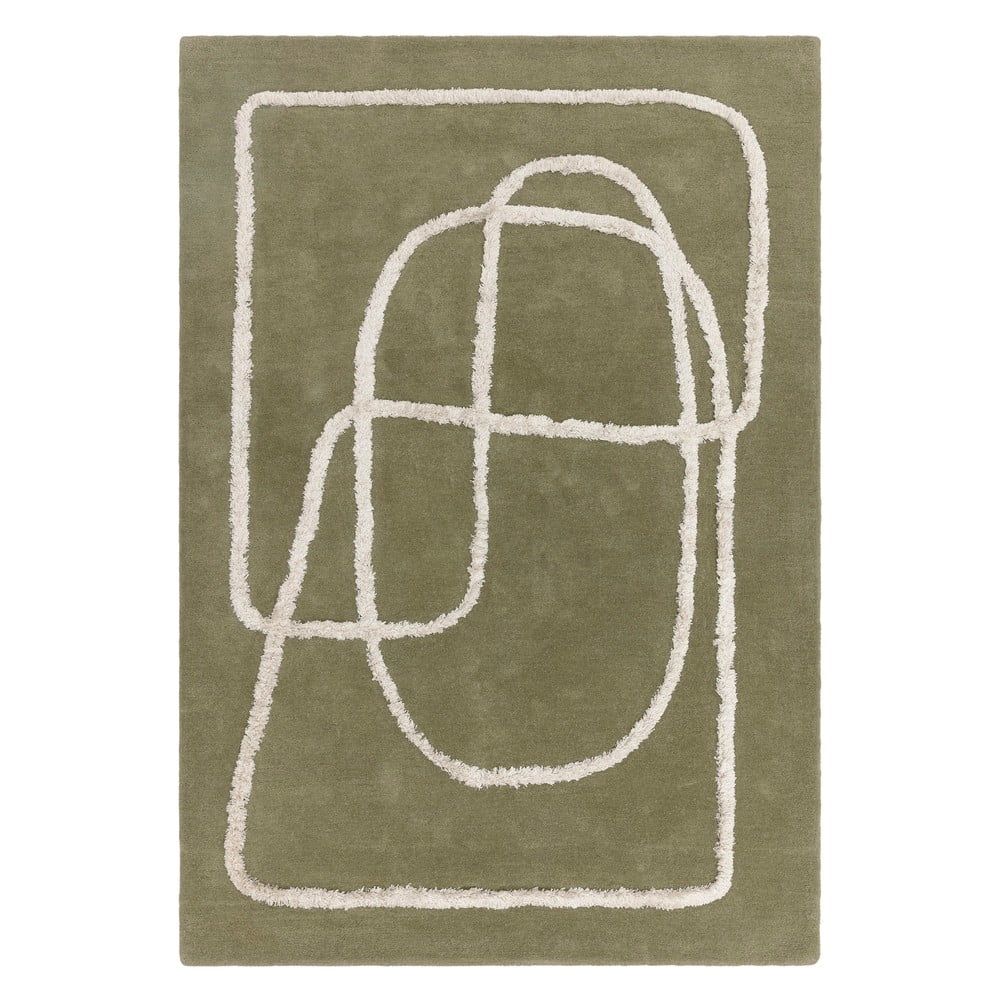 Zelený ručně tkaný vlněný koberec 120x170 cm Matrix – Asiatic Carpets - Bonami.cz