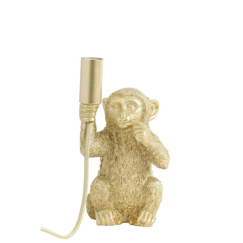 Zlatá stolní lampa s opičkou Monkey XS - 13*12*23 cm/40W Light & Living - LaHome - vintage dekorace