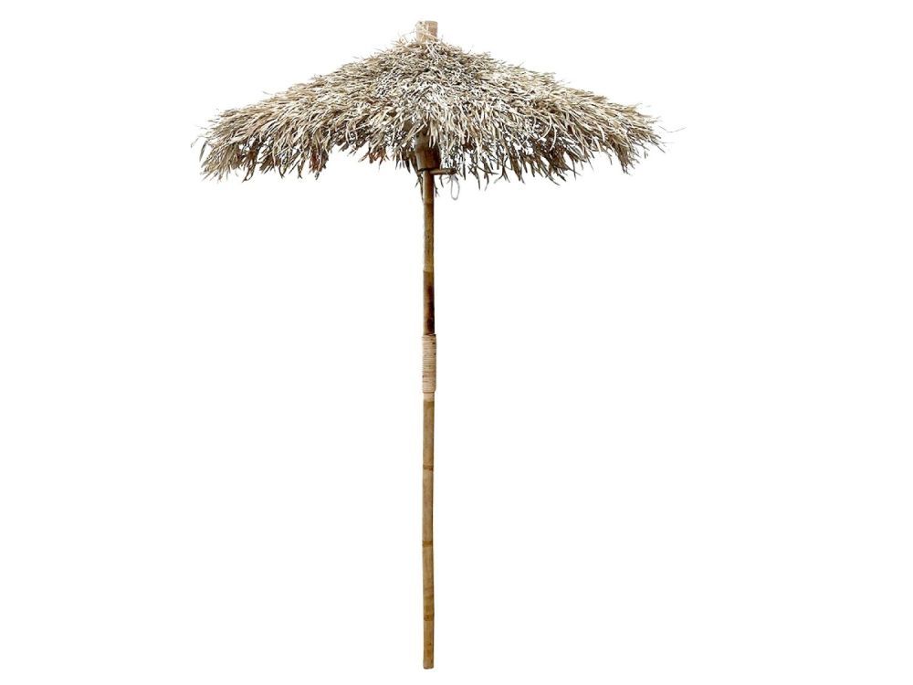 Bambusový slunečník se střechou z listů Parasol Bamboo - ∅ 160*240 cm Chic Antique - LaHome - vintage dekorace