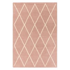Růžový ručně tkaný vlněný koberec 200x290 cm Albany – Asiatic Carpets Bonami.cz