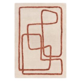 Ručně tkaný vlněný koberec v cihlové a krémové barvě 120x170 cm Matrix – Asiatic Carpets Bonami.cz
