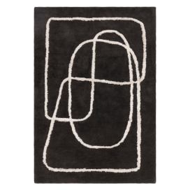 Černý ručně tkaný vlněný koberec 120x170 cm Matrix – Asiatic Carpets Bonami.cz
