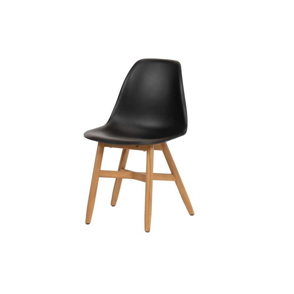 Dřevěno-plastová zahradní židle v černo-přírodní barvě Lotus – Exotan - Bonami.cz