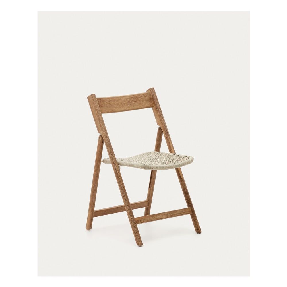 Dřevěná zahradní židle v bílo-přírodní barvě Dandara – Kave Home - Bonami.cz