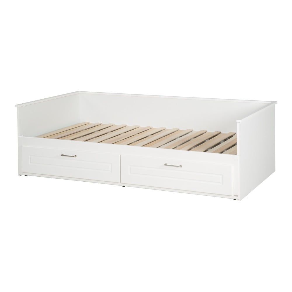Bílá jednolůžková postel s úložným prostorem a roštem 90x200 cm Felicia – Roba - Bonami.cz