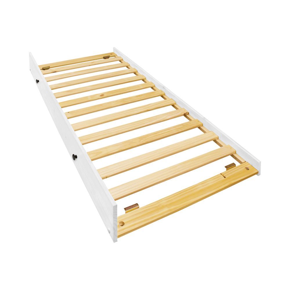 Výsuvná postel TORINO 90x200 bílý lak, kovové úchytky - IDEA nábytek