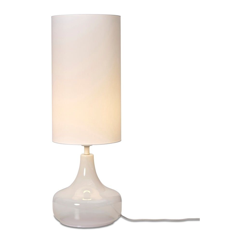 Bílá stolní lampa s textilním stínidlem (výška 75 cm) Reykjavik – it\'s about RoMi - Bonami.cz