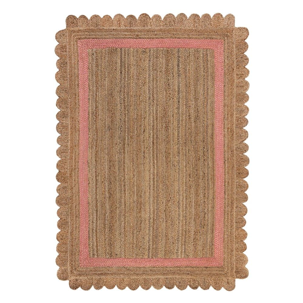 Ručně tkaný jutový koberec v růžovo-přírodní barvě 160x230 cm Grace – Flair Rugs - Bonami.cz