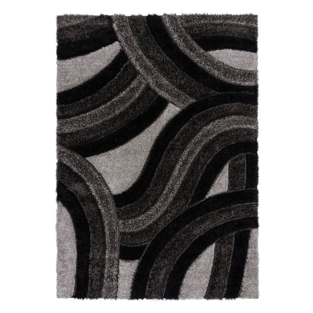 Černo-šedý ručně tkaný koberec z recyklovaných vláken 200x290 cm Velvet – Flair Rugs - Bonami.cz