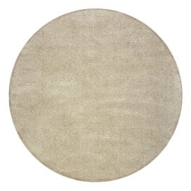 Béžový pratelný kulatý koberec z recyklovaných vláken 133x133 cm Fluffy – Flair Rugs