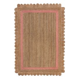 Ručně tkaný jutový koberec v růžovo-přírodní barvě 160x230 cm Grace – Flair Rugs Bonami.cz