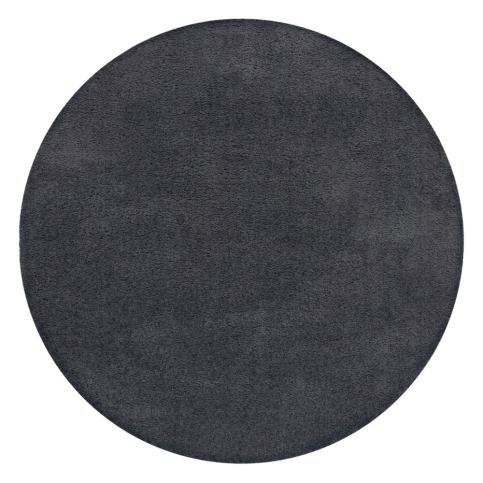 Tmavě šedý pratelný kulatý koberec z recyklovaných vláken 133x133 cm Fluffy – Flair Rugs Bonami.cz