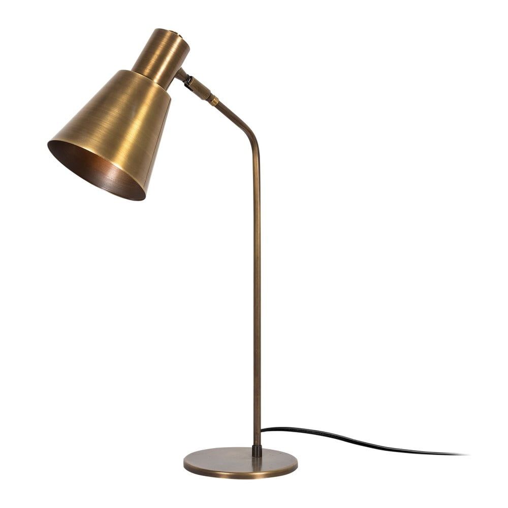 Stolní lampa v bronzové barvě s kovovým stínidlem (výška 50 cm) Sivani – Opviq lights - Bonami.cz