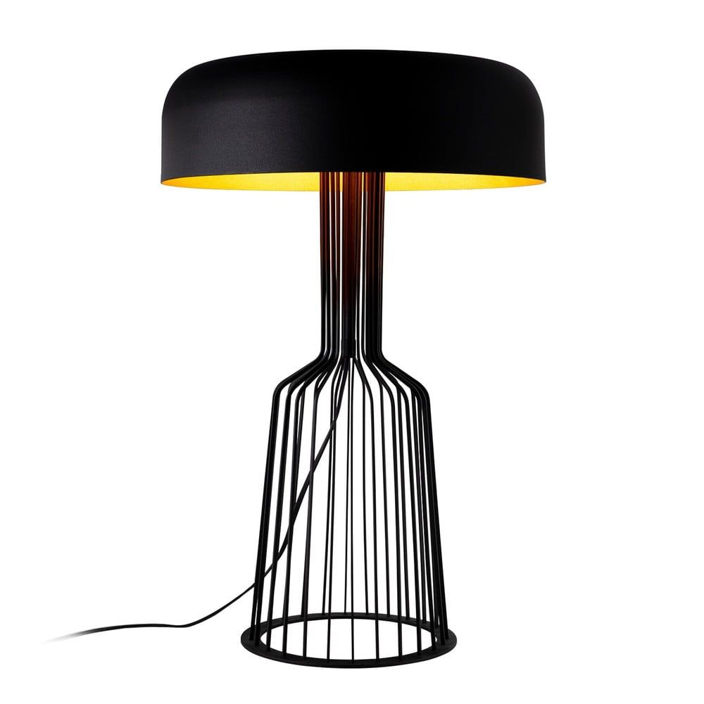 Černá stolní lampa s kovovým stínidlem (výška 57 cm) Fellini – Opviq lights - Bonami.cz